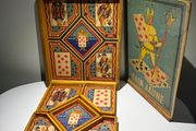Vintage French Nain Jaune Game - Jura Wooden Box, 5 Trays - Mid-20th Century