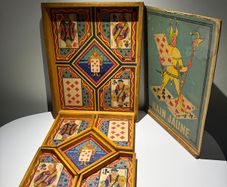 Vintage French Nain Jaune Game - Jura Wooden Box, 5 Trays - Mid-20th Century