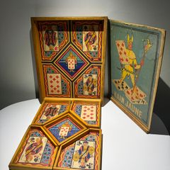 Vintage French Nain Jaune Game - Jura Wooden Box, 5 Trays - Mid-20th Century