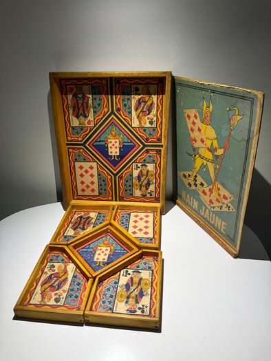Vintage French Nain Jaune Game - Jura Wooden Box, 5 Trays - Mid-20th Century