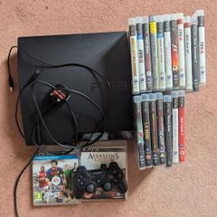 Sony PlayStation 3 Slim (CECH-2503B) + Original Controller + 18 Games Bundle
