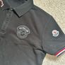 Moncler polo shirt in black and red Image 4