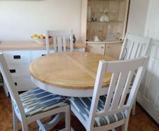 Solid Oak Extendable Dining Table and 4 Chairs