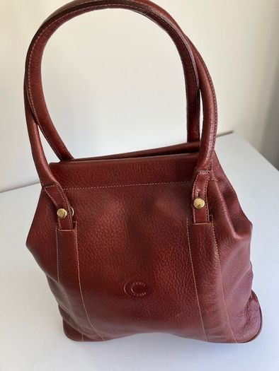 Vintage Chesneau Tan Leather Bucket Bag