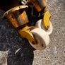 Brass Cap furniture castors with porcelain wheels (4) Image 7
