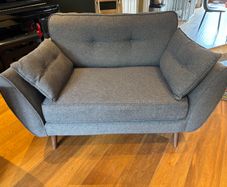 Grey DFS French Connection "Zinc" Cuddler Chair / Armchair