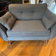 Grey DFS French Connection "Zinc" Cuddler Chair / Armchair