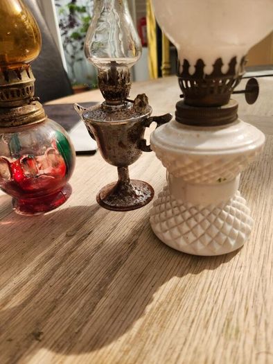 Six minature oil lamps