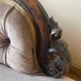 Antique Victorian Mahogany Chaise Lounge / Lougue Image 3