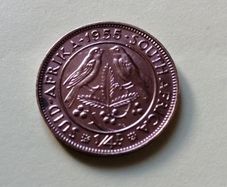 1955 South Africa Queen Elizabeth II Farthing