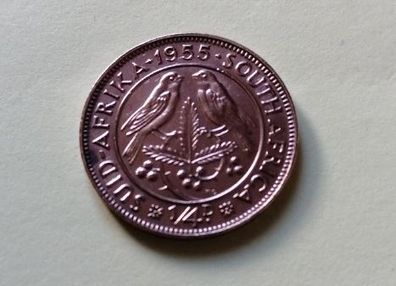 1955 South Africa Queen Elizabeth II Farthing
