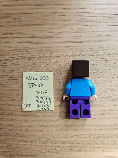 lego min009 steve, set 30672, 21116, 30393, 21113, 21249