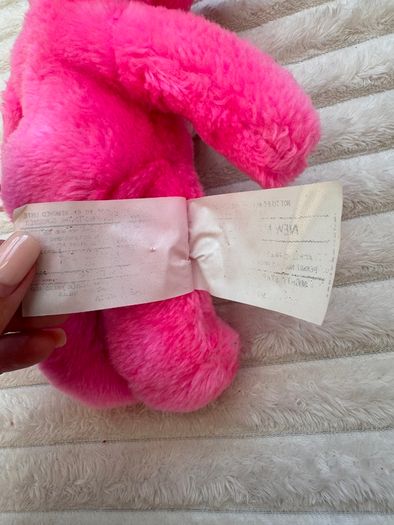 Vintage Pink Panther Plush Soft 1964 Mirisch-Geoffrey Mighty Star approx. 27 cm. Loose Head Used Dirty Please see photos