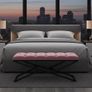 Metal frame bench with velvet seat 100x40 Image 8