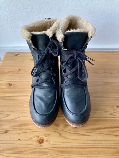 Marila leather wedge ankle boots uk 8/ 41