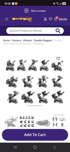 Zummi Halo Twin Travel System