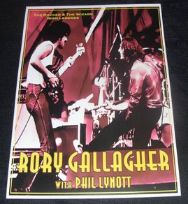 Rory Gallagher with Phil Lynott-Irish Legends-Poster Repro..