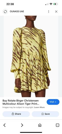 Rotate Alison Tiger Print Mini Dress Sz 8UK 4US S Long Sleeve Flowy Party