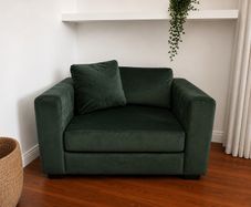 Norwood Love Seat - Dark Green