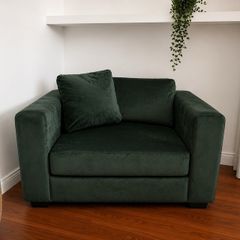 Norwood Love Seat - Dark Green