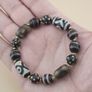 Vintage Himalayan Tibetan Dzi Agate Beads 2-Eyes Bracelet with Dotted Quartz Image 6