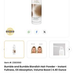 Hair powder Bumble and Bumble - blondish