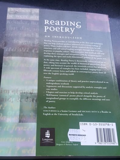 Reading Poetry an Introduction