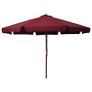 Outdoor Parasol with Wooden Pole 330 cm Burgundy Image 5