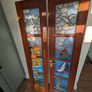 Vintage Stained Glass Doors (Pair):  Beautiful Coastal/Nautical Theme Image 2