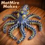 3D Printed MatMire Makes Robo Octopus, Articulated Robot Fidget Figure Image 4