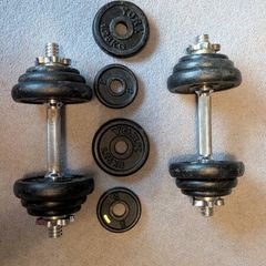 York adjustable dumbbell set