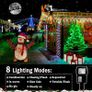 Icicle Lights Outdoor, 1216 LED 30m/98.5ft Christmas Lights Waterproof Fairy Lights Plug in String Lights with 8 Modes Clear Cable Holiday Lighting for Window/Garden/Party (Red & Green) Image 6