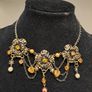 Vintage Style Bronze Tone Floral Necklace Image 5