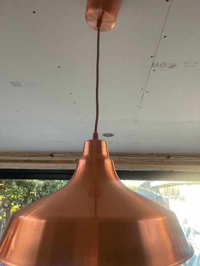 Copper pendant lights