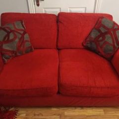 2 seater couch mirage red