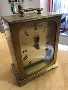 Rovada Antique Brass Clock Made In Germany PWO
