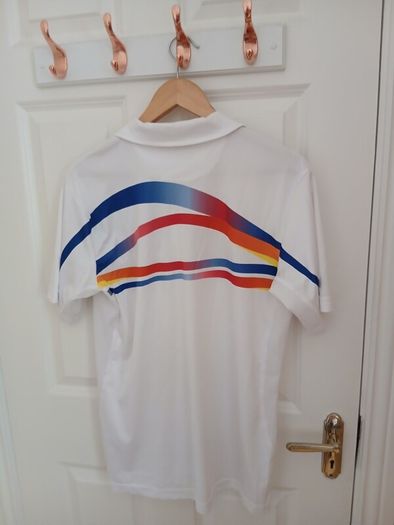 Sergio Tacchini Novak Djokovic Vintage Tennis Polo Shirt White