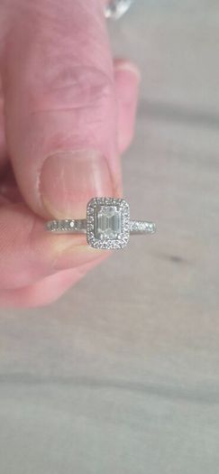 Engagement ring and wedding band