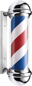 NEW SALE | Barber Shop Pole Red White Blue Illuminating and Rotating Stripes with LED Bulb 60 cm