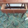 Vintage Early 1900s Dark Wood Hall Table Project Image 6