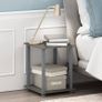 MULTIPLE COLOURS AVAILABLE | Simplistic 2-Pack End Table, Side Table, Nightstand, Dark Walnut, 39.6 x 39.6 cm (2-Pack) Image 8