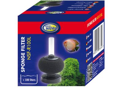 Aqua Nova NSF-R100L Sponge Filter For Aquarium Up To 100L