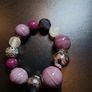 Necklace and bracelet jewelry set purple Image 3