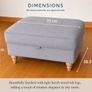 Grey Upholstered Storage Ottoman/Footstool Image 3