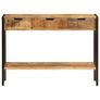 Sideboard with 3 Drawers 110x35x75 cm Solid Mango Wood Image 4