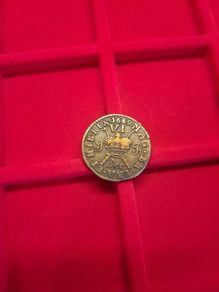 December 1689 Sixpence Gunmoney Coin - Rare