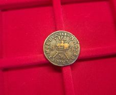 December 1689 Sixpence Gunmoney Coin - Rare