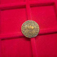 December 1689 Sixpence Gunmoney Coin - Rare
