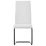 Cantilever Dining Chairs 4 pcs White Faux Leather Image 3