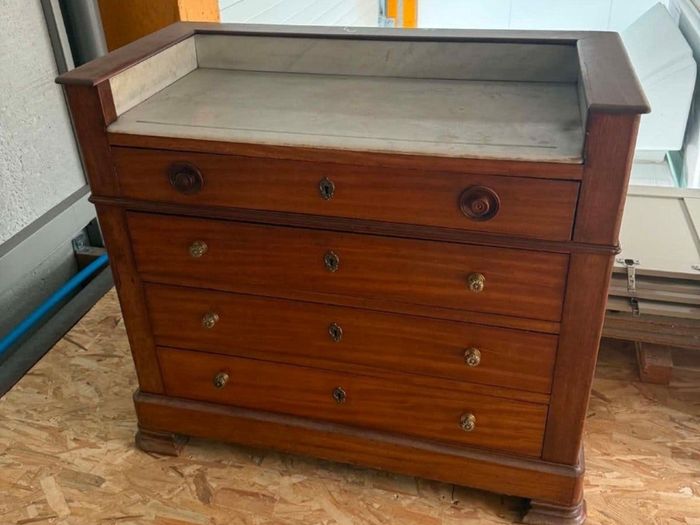 Chest of Drawers, Mahogany, marble top